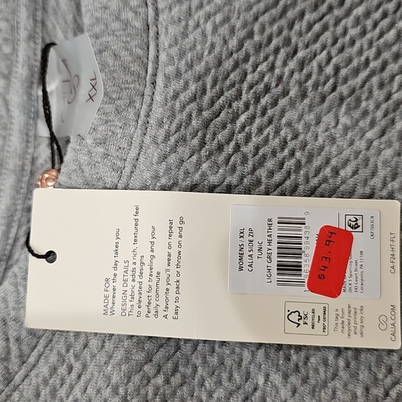 Calia Side Zip Tunic - Grey - XXL - Picture 9 of 9
